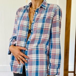 Blue Plaid J. Crew Button Down